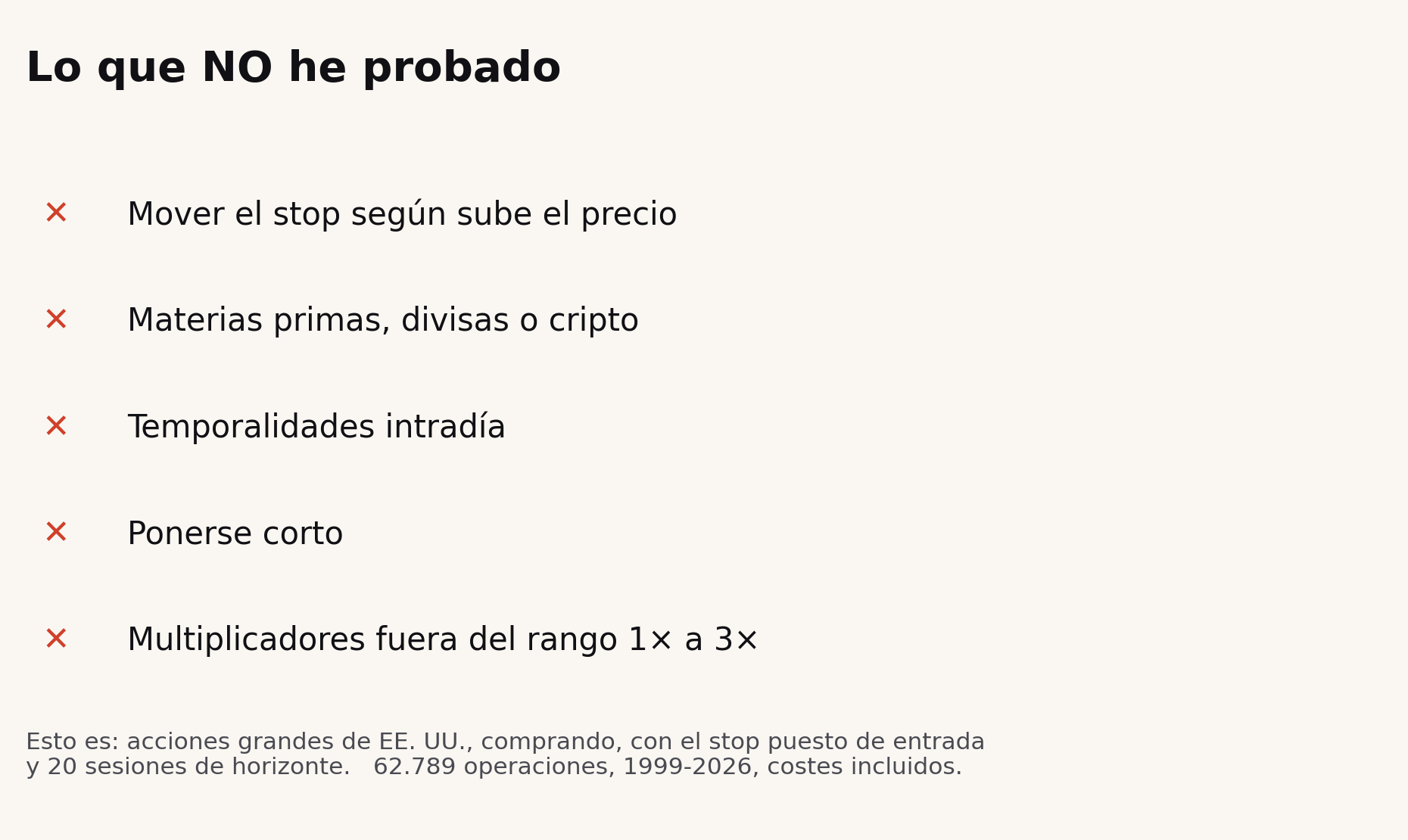 Lo que no se ha probado en este estudio